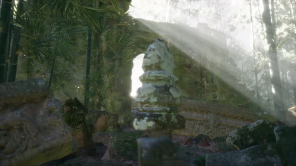 Ruins of Famous Temple in Cambodian Angkor Wat Area