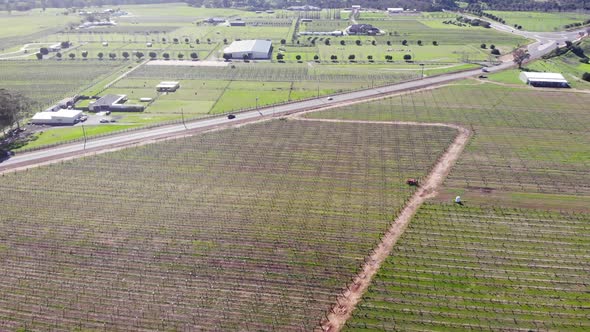 Aerial View of a Farm Crops in Australia