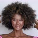 Smiling Black Woman with Curly Hair - VideoHive Item for Sale