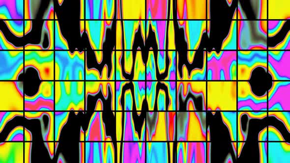 Multicolored Iridescence of Abstract Background Resolume VJ Loop