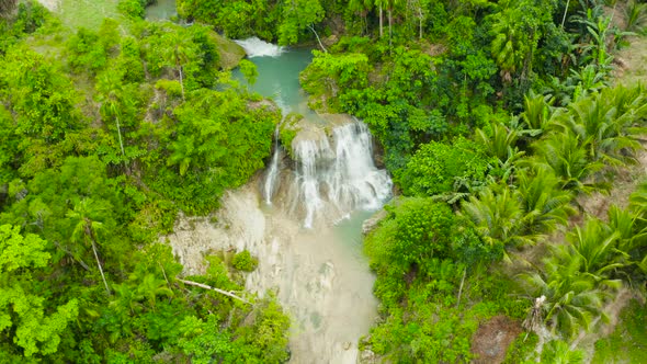 Beautiful Tropical Waterfall Philippines Cebu