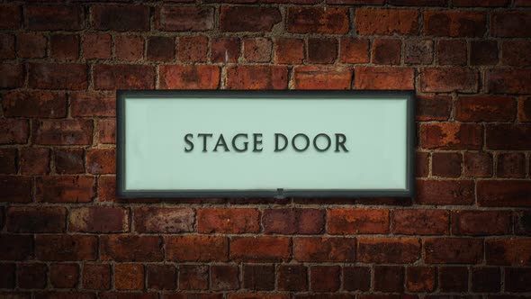 Flashing Stage Door Sign