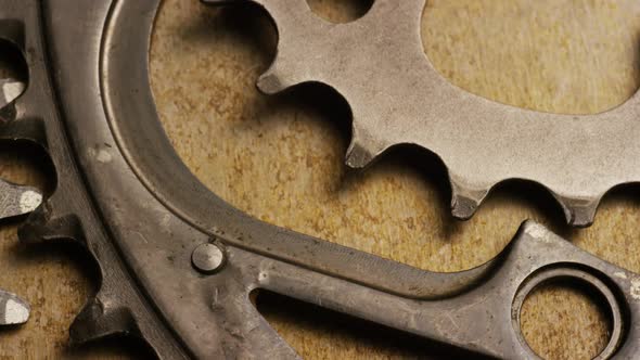 Cinematic, rotating shot of gears - GEARS 042