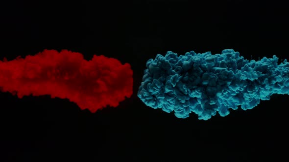 Super Slowmotion Shot of Color Inks in Water