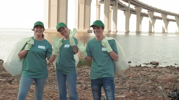 Team of Eco Activists Looking at Camera