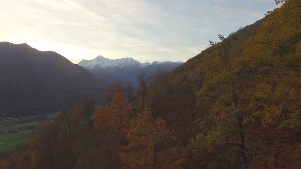 Aerial landscape in the mountains.