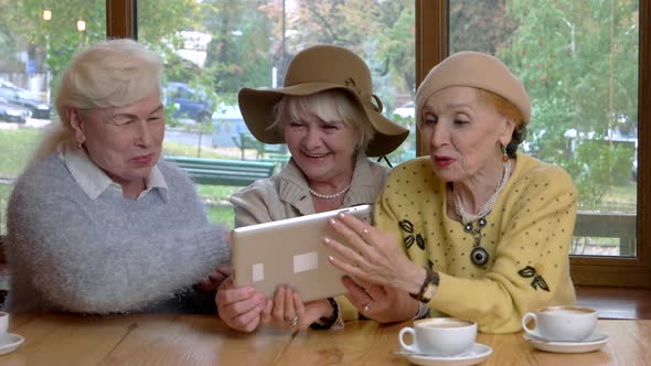 Senior Women with Tablet