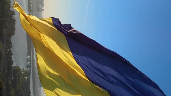 Vertical Video National Flag of Ukraine