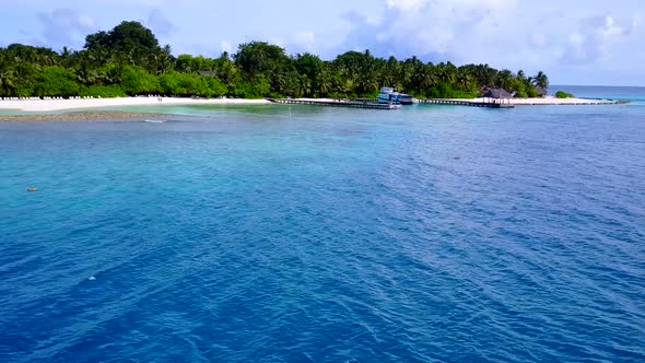 Empty abstract of lagoon beach journey by clear sea with sand background near sandbank