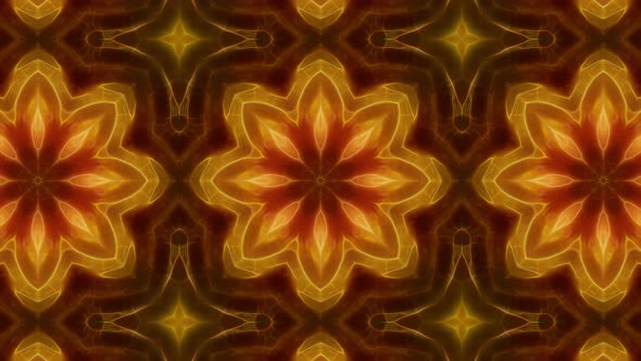 Dark Gold Kaleidoscope Loop 4K 08