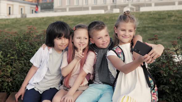 Little Boys and Girls Making Self-portrait Photographs.