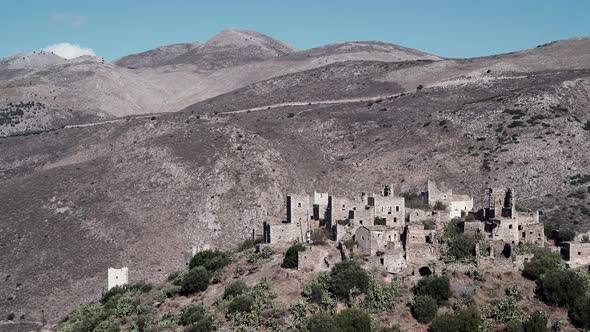 Old Tower Houses In Village Vathia On Mani, Greece