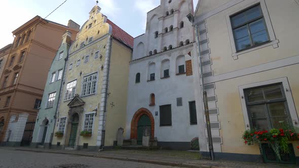 The Three Brothers Building Complex Consisting of Three Houses, Situated in Riga, Latvia. Gimbal