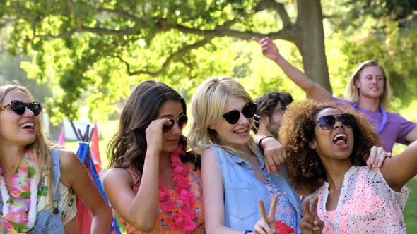 Hipster women taking a selfie