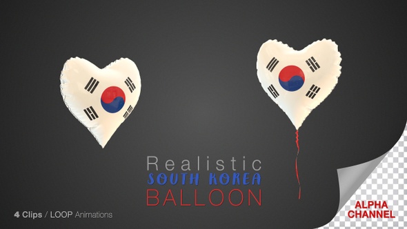 South Korea Heart Shape Balloons