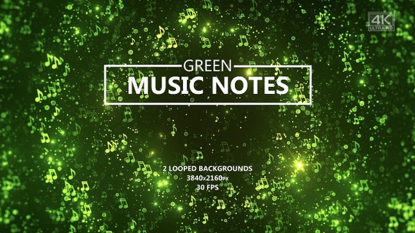 Green Music Notes