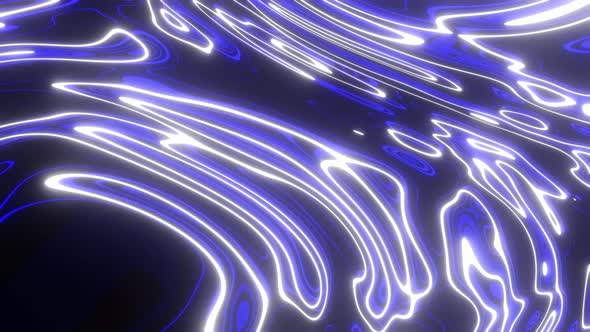 Neon Blue And White Spots Background Vj Loop 4K