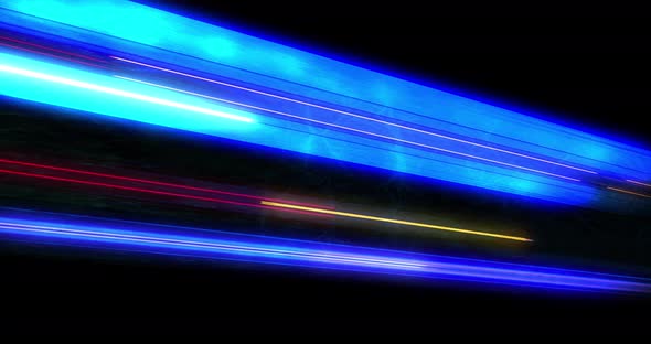 Super fast car night traffic lights. alt