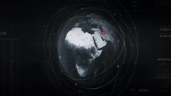 The agent uses an observation satellite to track a criminal's location in Iran.