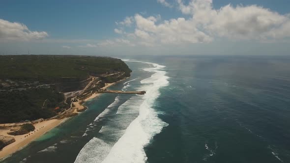 Aerial View Beautiful Beach