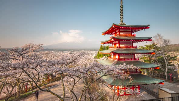 Chureito Pagoda and Mt. Fuji