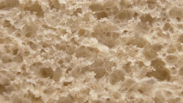 The Structure of Natural Organic Porous Bread, Background Macro Shot