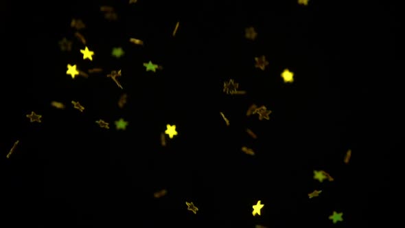 Colored Stars On Black Background alt