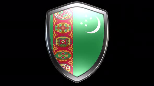 Turkmenistan Emblem Transition with Alpha Channel - 4K Resolution