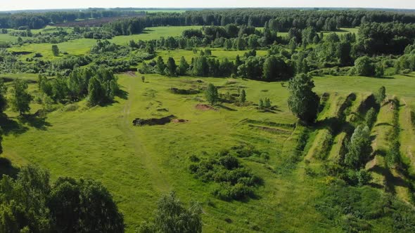 Green Glade with Deep Moats