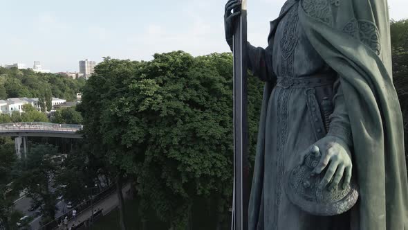 Kyiv, Ukraine: Monument To Volodymyr the Great, Aerial View