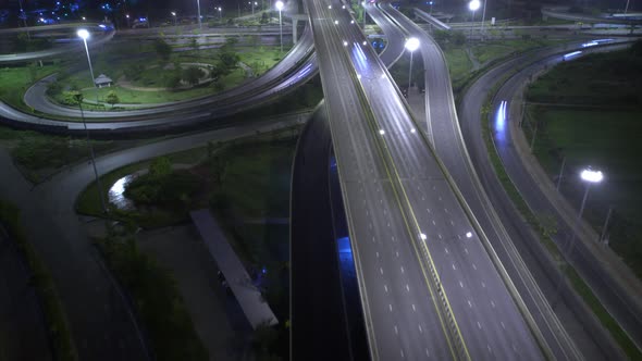 4K : footage hyperlapse expressway for transportation concept.