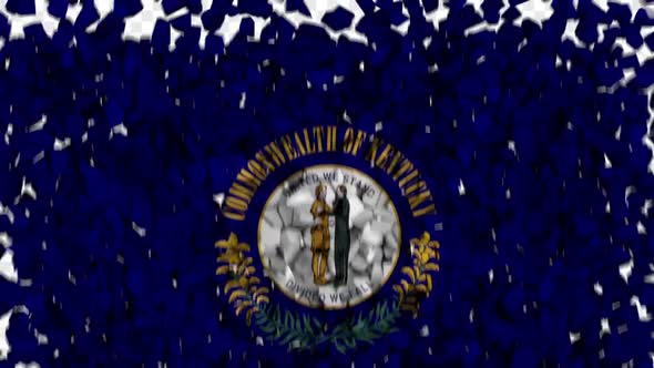 Kentucky State Flag Breaking Rocks Transition