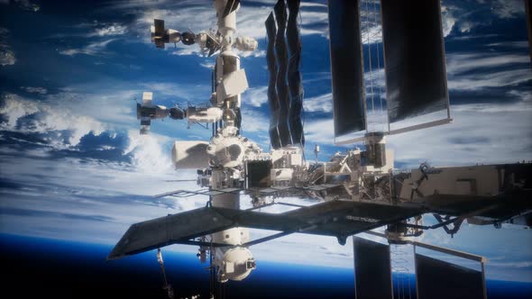 Earth and Outer Space Station Iss alt