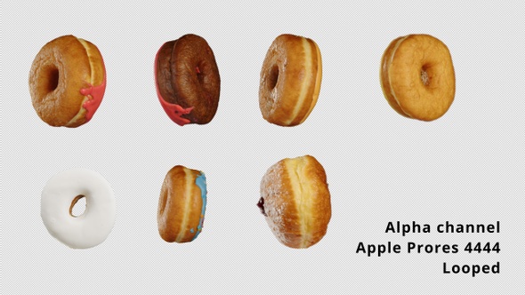 Delicious donut alpha channel