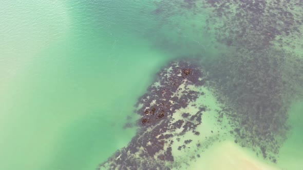 Aerial View of Sandbank in Gweebarra Bay By Lettermacaward in County Donegal  Ireland