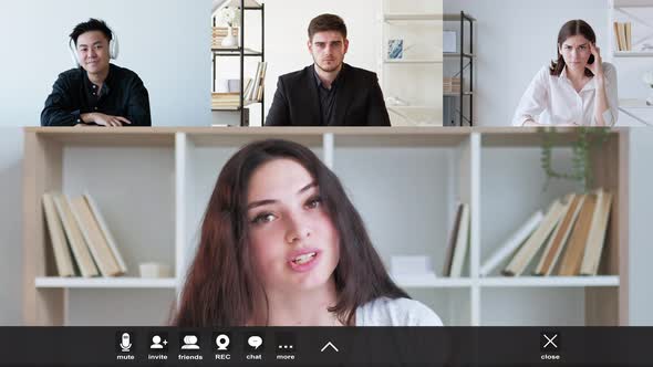 Group Video Call Business Teleconference Team