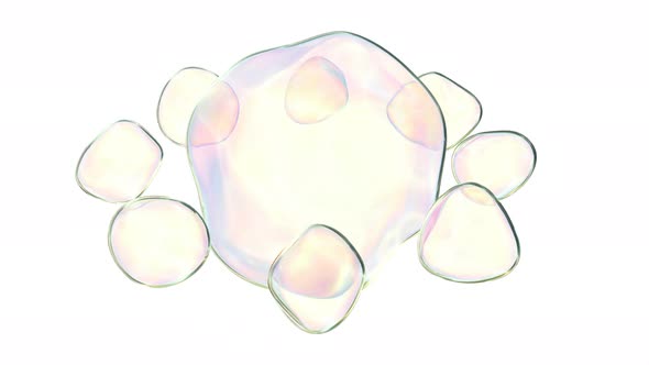 Soap Bubbles in 3d Style Fresh Nature Abstract Liquid Able to Loop Seamless