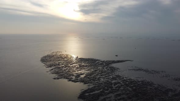 Aerial view sea coastal