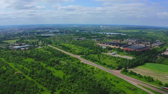 Aerial View City Berdichev, Ukraine