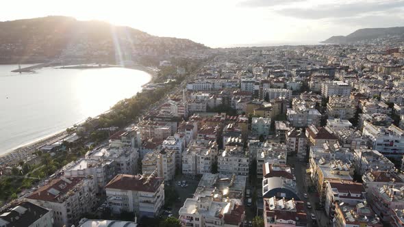 Alanya, Turkey - a Resort Town on the Seashore. Aerial View