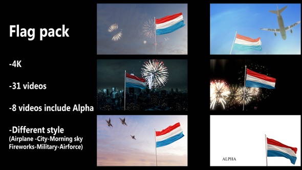Luxembourg Flag Pack