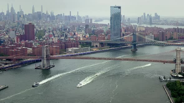 Tall High Rise Buildings In New York Cut Through Sky