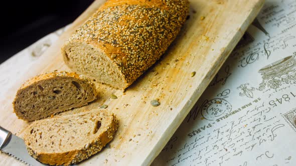 Freshly Baked Bread with Seeds