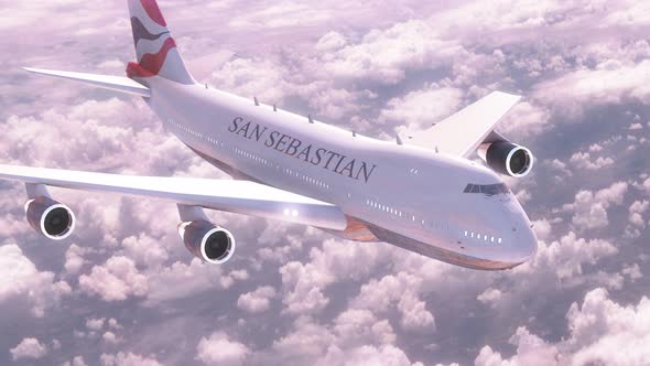 Plane Flight Travel To San Sebastian City