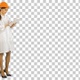 Female construction specialist in hardhat, Alpha Channel - VideoHive Item for Sale