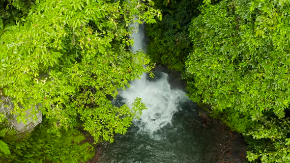 Beautiful Tropical Waterfall Camiguin Philippines