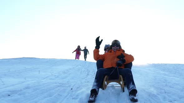 Slow Motion Tobogganing Best Agers