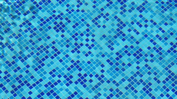 Surface of Blue Ripped Water in Swimming Pool