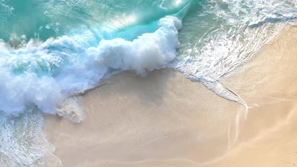Wave Crashing On A Tropical Beach