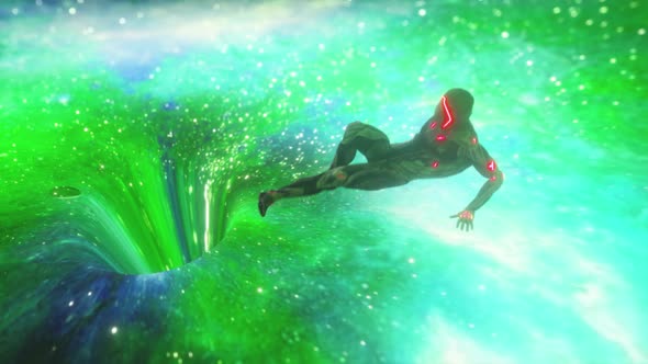 Abstract Composition with Black Hole Concept alt